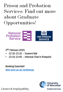 Graduate opportunities with prison and probation