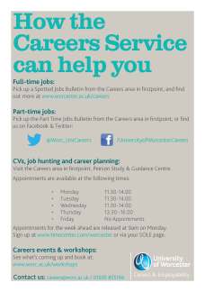 How the careers service can help you