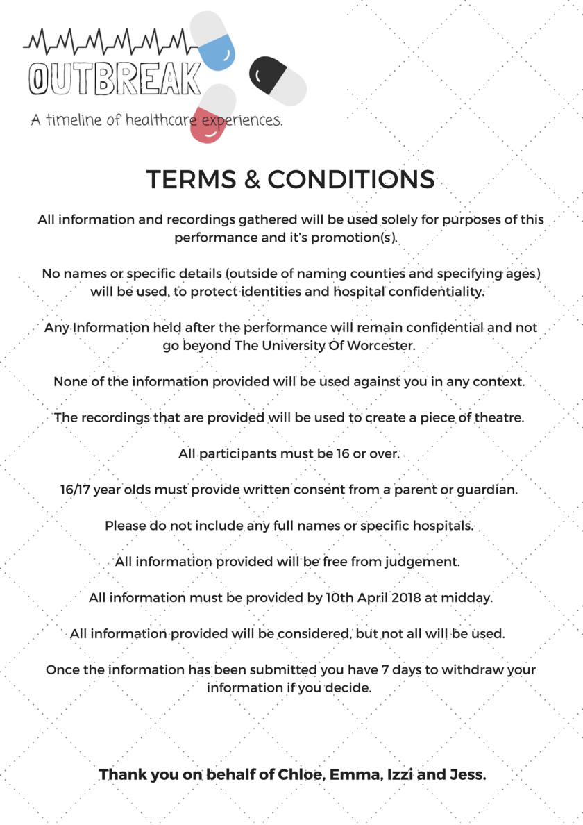 Outbreak terms and conditions