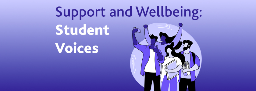 Image of 4 students socialising and taking a selfie